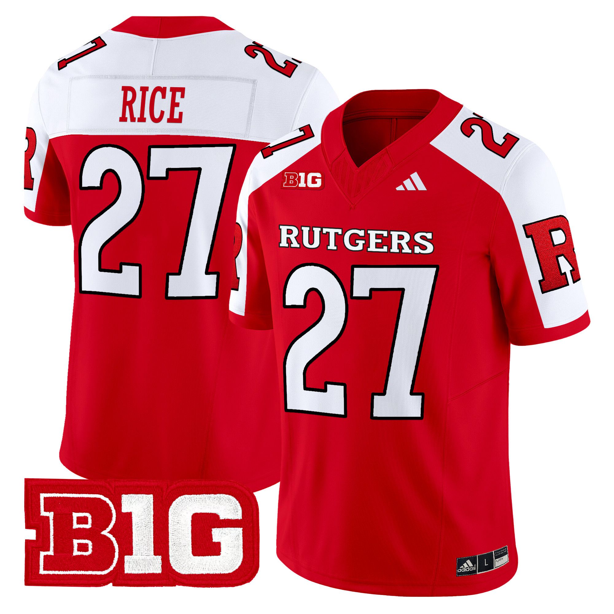 Men Rutgers Scarlet Knights #27 Rice Red 2024 Vapor Limited NCAA Jersey